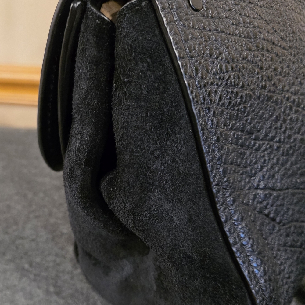 COACH FAYE CARRYALL Black Leather & Suede Satchel. NO CALLOUTS. EUC - Picture 9 of 16